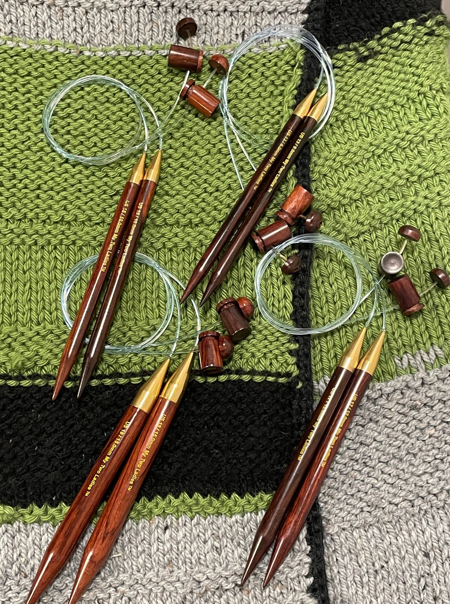BIG BLANKET BUNDLE | Adjustable Knitting Needles | 4 SIZES | US13, US15, US17, US19 | w/case